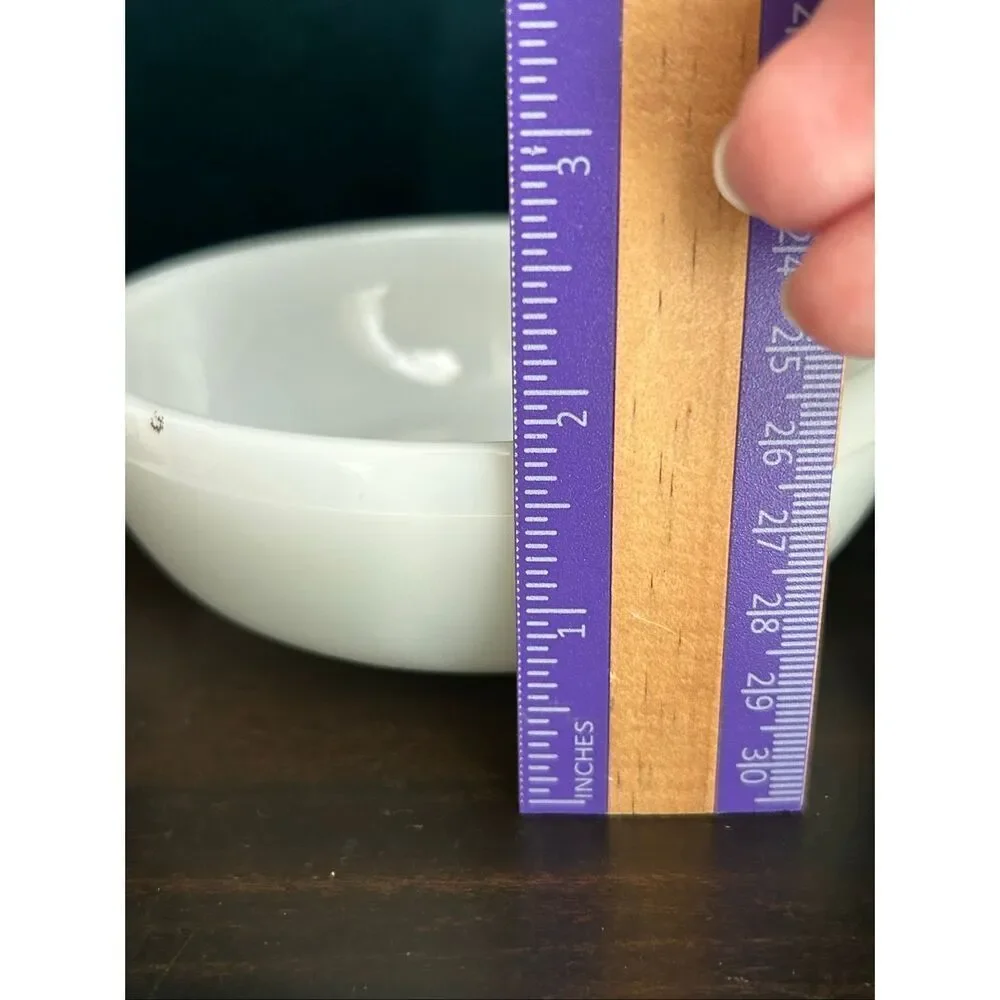 Oven-Proof White Milk Glass Handled Chili Soup Cereal Bowl
